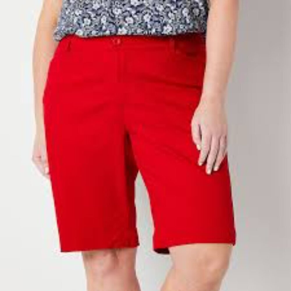 Women's New With Tags St. John's Bay Mid Rise Bermuda Shorts